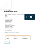 Chemistry in Personal Care Products: Answer