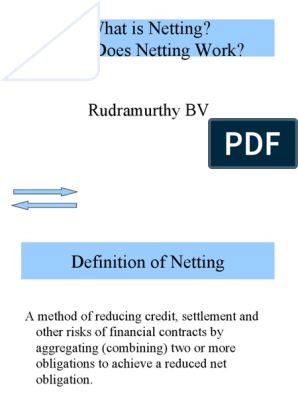 What Is Netting? How Does Netting Work?: Rudramurthy BV, PDF, Set Off  (Law)