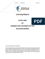 Learning Report: Fatal Fire AT Summit Gas Systems Pte LTD 43 Jalan Buroh