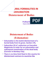 Procedural Formalities in Exhumation Disinterment of Bodies: Pralhad Kachare