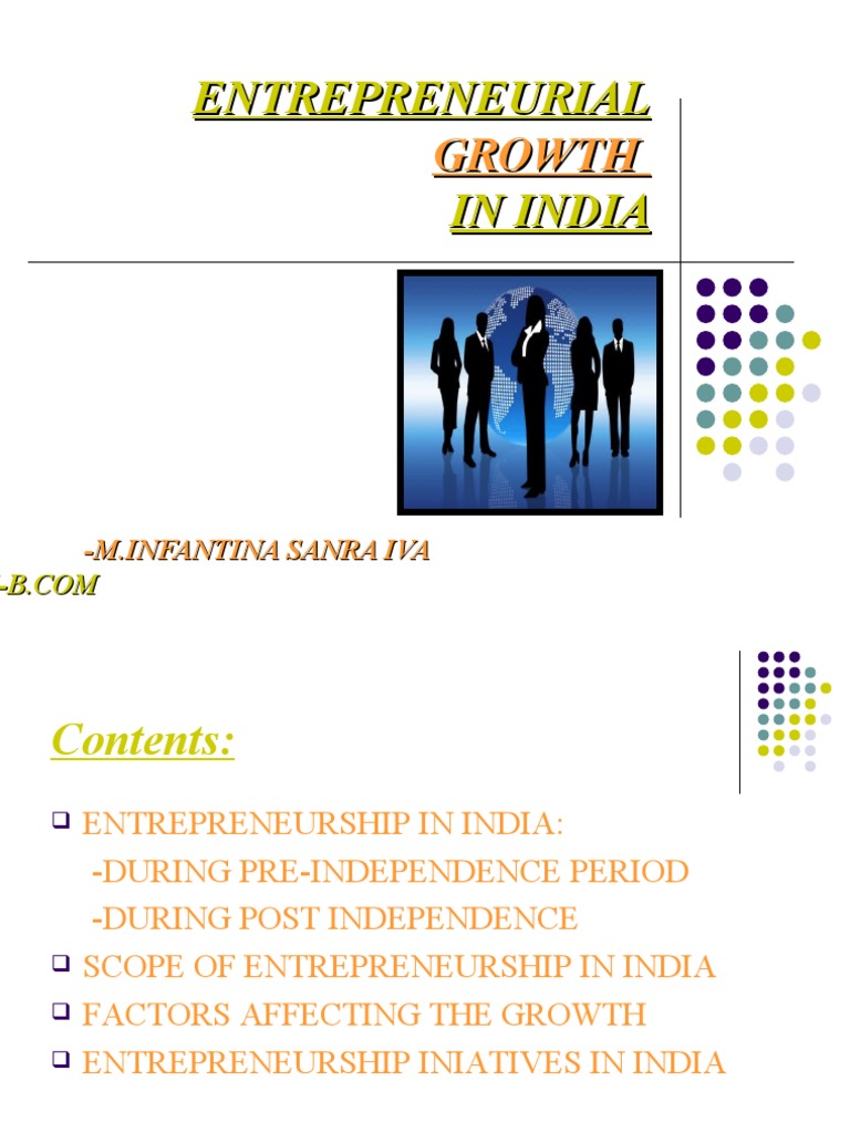 Entrepreneurial Growth in India | PDF | Entrepreneurship | Economic Growth