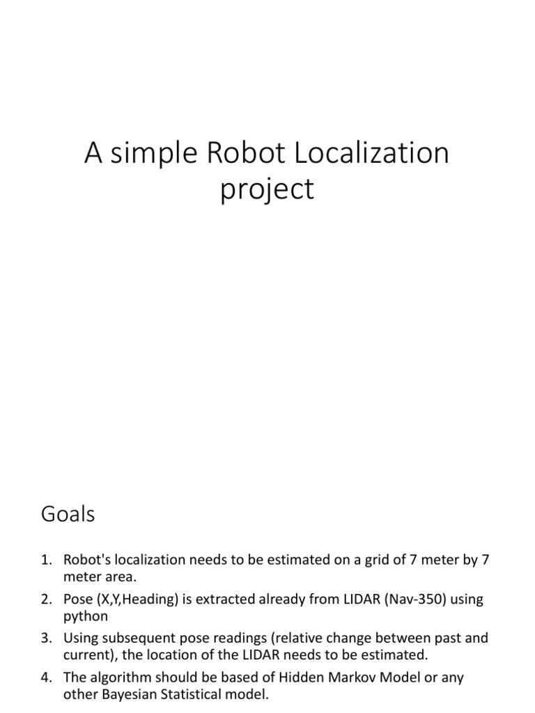 A Simple Robot Localization Project | PDF