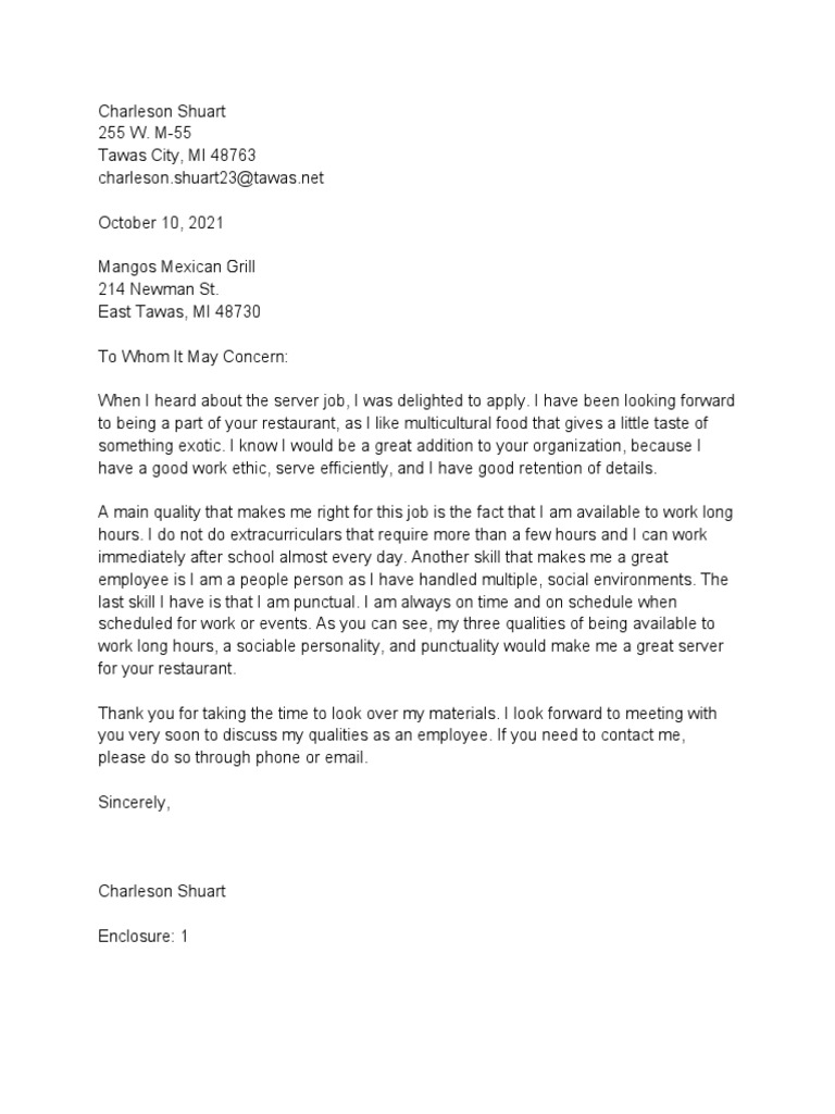 What To Write In The End Of Cover Letter