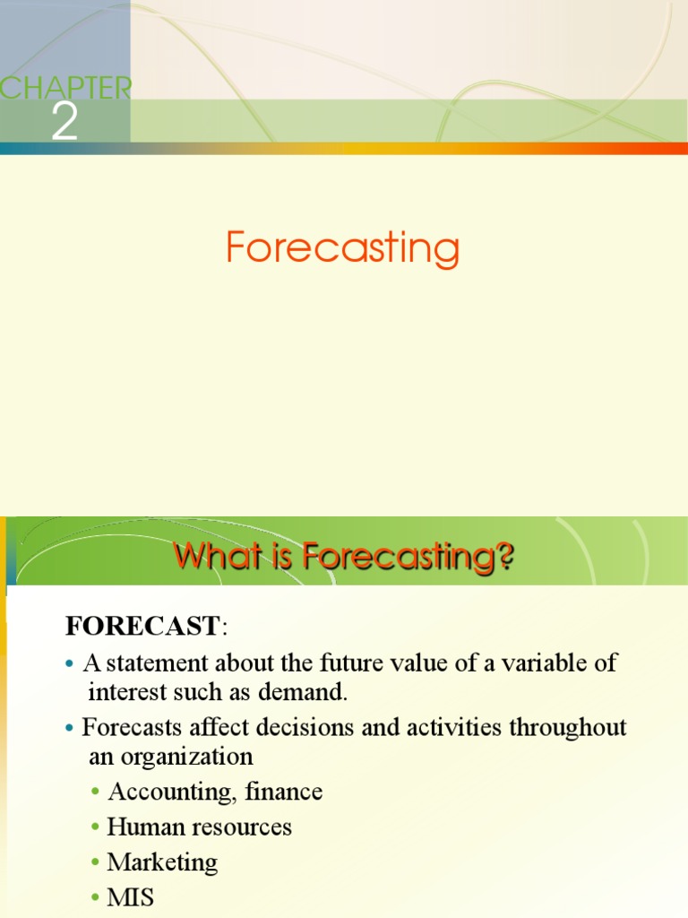Forecasting PPT Notes | PDF | Forecasting | Correlation And Dependence