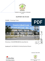 Contribution à l’implantation du système SEAM PMC dans le Finishing Department de Cottonline S.A. Antsirabe 