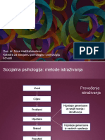 Socijalna Psihologija METODE ISTRAZIVANJA