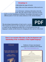 Etymological Background of The English Vocabulary