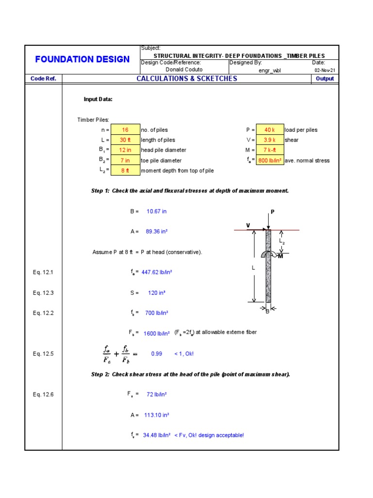Bored Pile Design - Deep Foundation | PDF | Deep Foundation | Stress ...