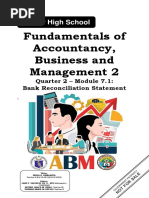 Abm Fabm2 Module 7 Lesson 1 Bank Reconciliation