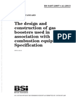 The Design and Construction of Gas Boosters Used in Association With Combustion Equipment - Specification