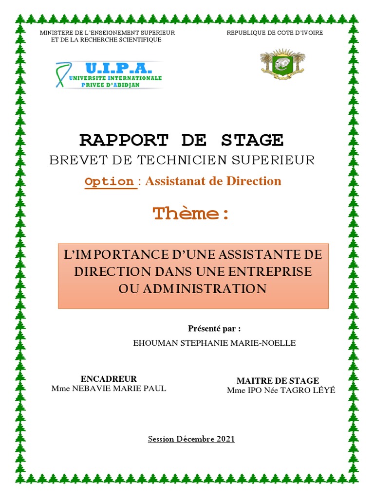 Rapport BTS Ehouman  PDF  État  Gouvernement
