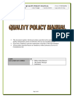 Quality Policy Manual: Copy 1/2 Location of Copies