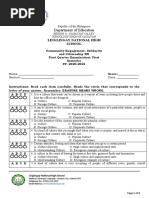 1st-Quarter - Summative Exam-Community Engagement, Solidarity and Citizenship 12 1st Quarter