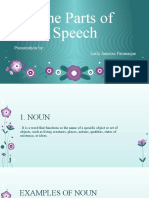 The Parts of Speech: Presentation By: Leila Janezza Paranaque