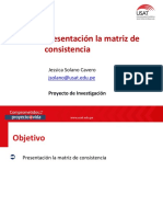 Sesión 17 - 18 Presentación de La Matriz de Consistencia