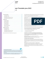 Cambridge Final Exam Timetable June 2022: Administrative Zone 4