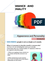 Appearance and Personality