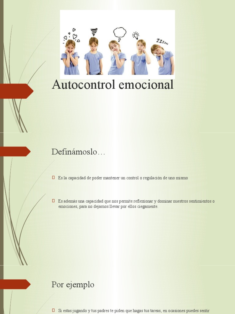 Autocontrol Emocional para Niños | PDF