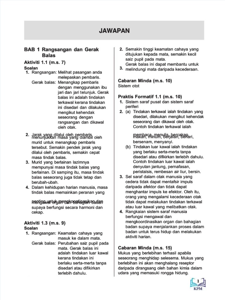 Pdf Lampiran Jawapan Bukutekssainstg3 1 Pdf