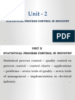 Unit - 2: Statistical Process Control in Industry