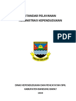 Standar Pelayanan Administrasi Kependudukan: Dinas Kependudukan Dan Pencatatan Sipil Kabupaten Bandung Barat 2020