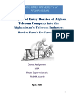 Analysis of Entry Barrier of Afghan Tele