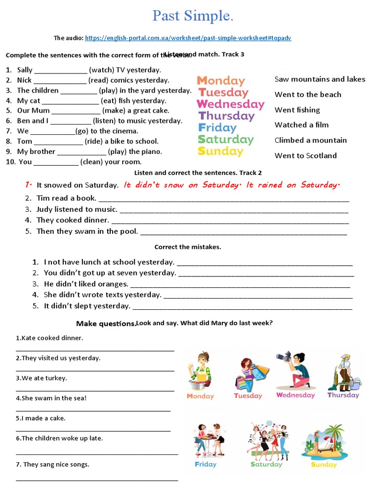 Past Simple Practice Worksheet | PDF | Grammar | Linguistics