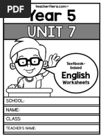 Y5 Unit 7 Worksheets