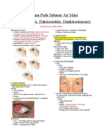 Kelainan Pada Saluran Air Mata (Dakrioadenitis, Dakriosistitis, Dankriostenosis)