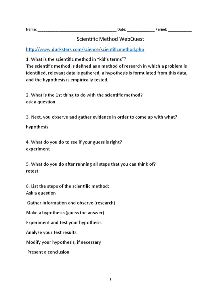 Understanding the Scientific Method | PDF
