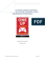 Suggestions & Notes For Educators Interested in Teaching One Up: Creativity, Competition, and The