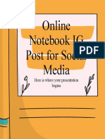 Online Notebook IG Post For Social Media by Slidesgo