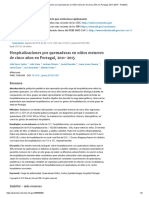 Hospitalizaciones Con Quemaduras en Niños Menores de Cinco Años en Portugal, 2011-2015 - PubMed