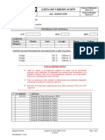 Lista de verificación de inspección de eje de levas