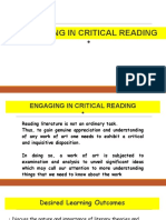 Engaging in Critical Reading