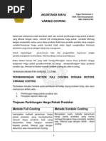 Nani K - Tugas Pert V - Variable Costing