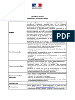 Fiche de Poste - Education Musicale 607097