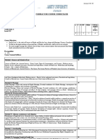 Format For Course Curriculum