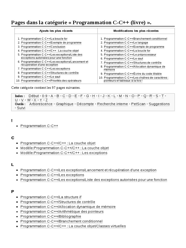 Guide de programmation C-C++ PDF | PDF | C ++ | Programmation informatique