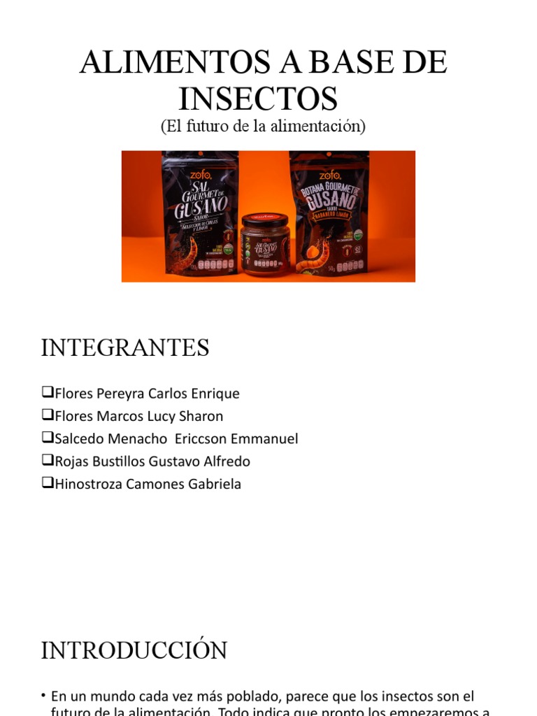 Alimentos A Base De Insectos Pdf Alimentos Carne
