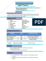 Said Nazeer: Degree Year Board/University