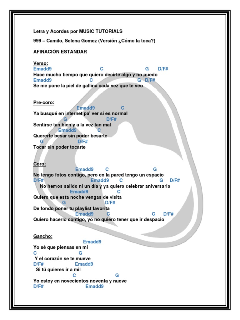 Letra y Acordes de 