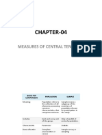 Chapter-04: Measures of Central Tendency