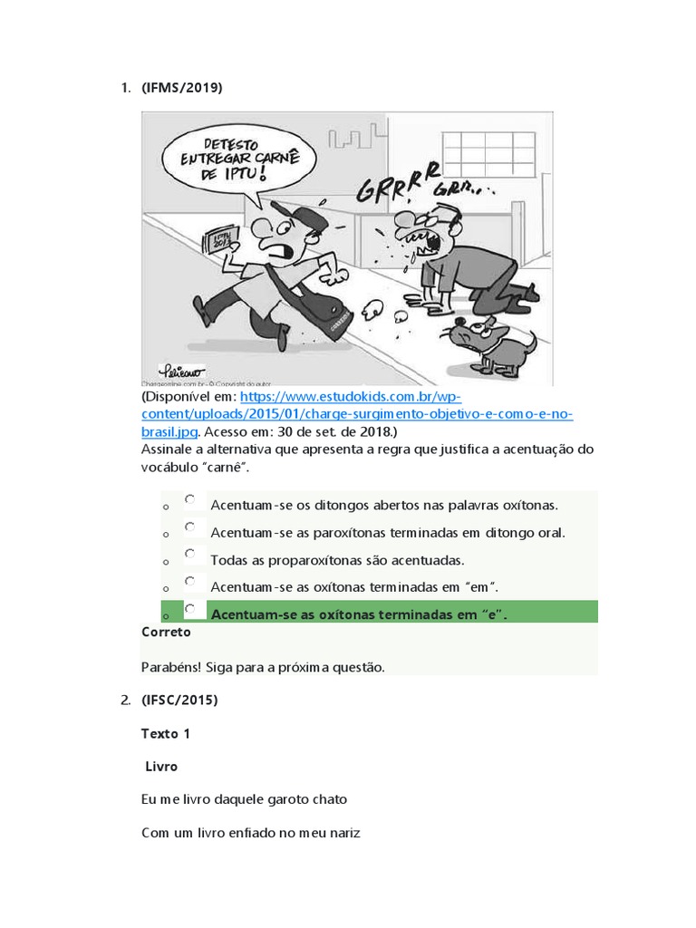 Exercícios de Regras de Acentuação Gráfica - I - Quiz - Racha Cuca -  Português