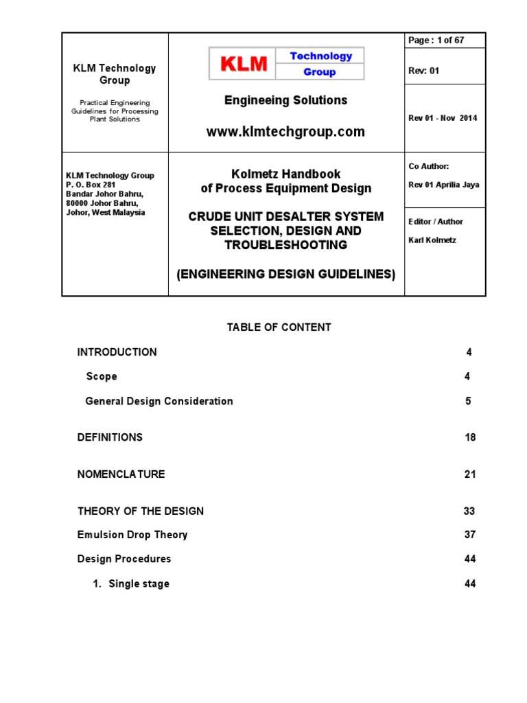 ENGINEERING DESIGN GUIDELINES Crude Unit Desalter System Rev1.2web ...