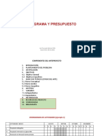 Cronograma y Presupuesto - Septiembre 30 de 2021