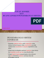 Tujuan, Konsep, Ruang Lingkup Pengembangan Sistem