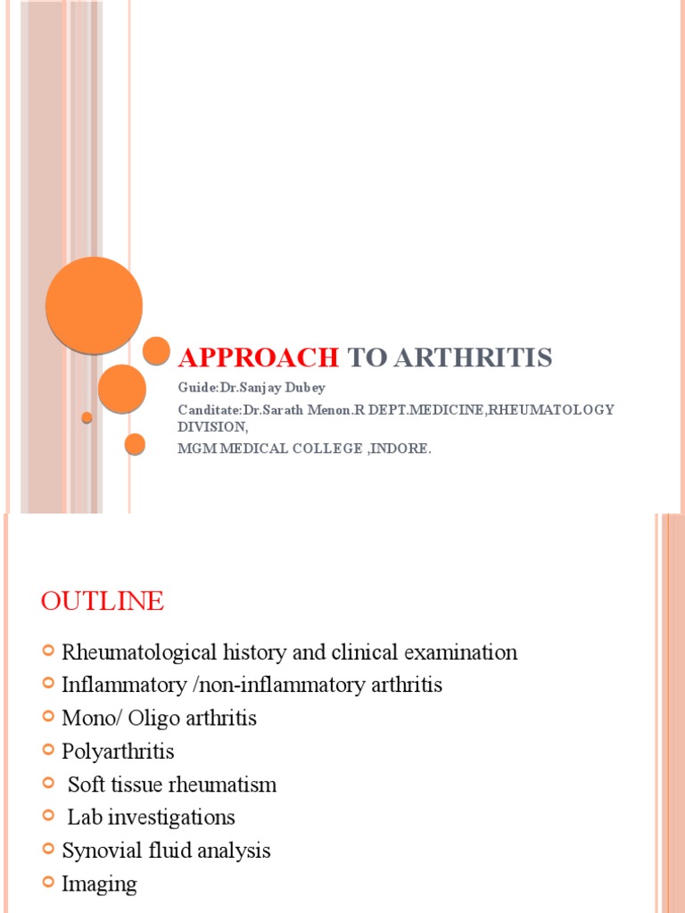 Comprehensive Guide to Arthritis Evaluation | PDF | Arthritis ...