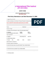 JIFF-2010 Entry Form for Documentary and Short Films