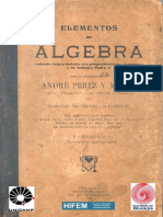 Perez y Marin - Elementos de Algebra - 5 Ed - 1923